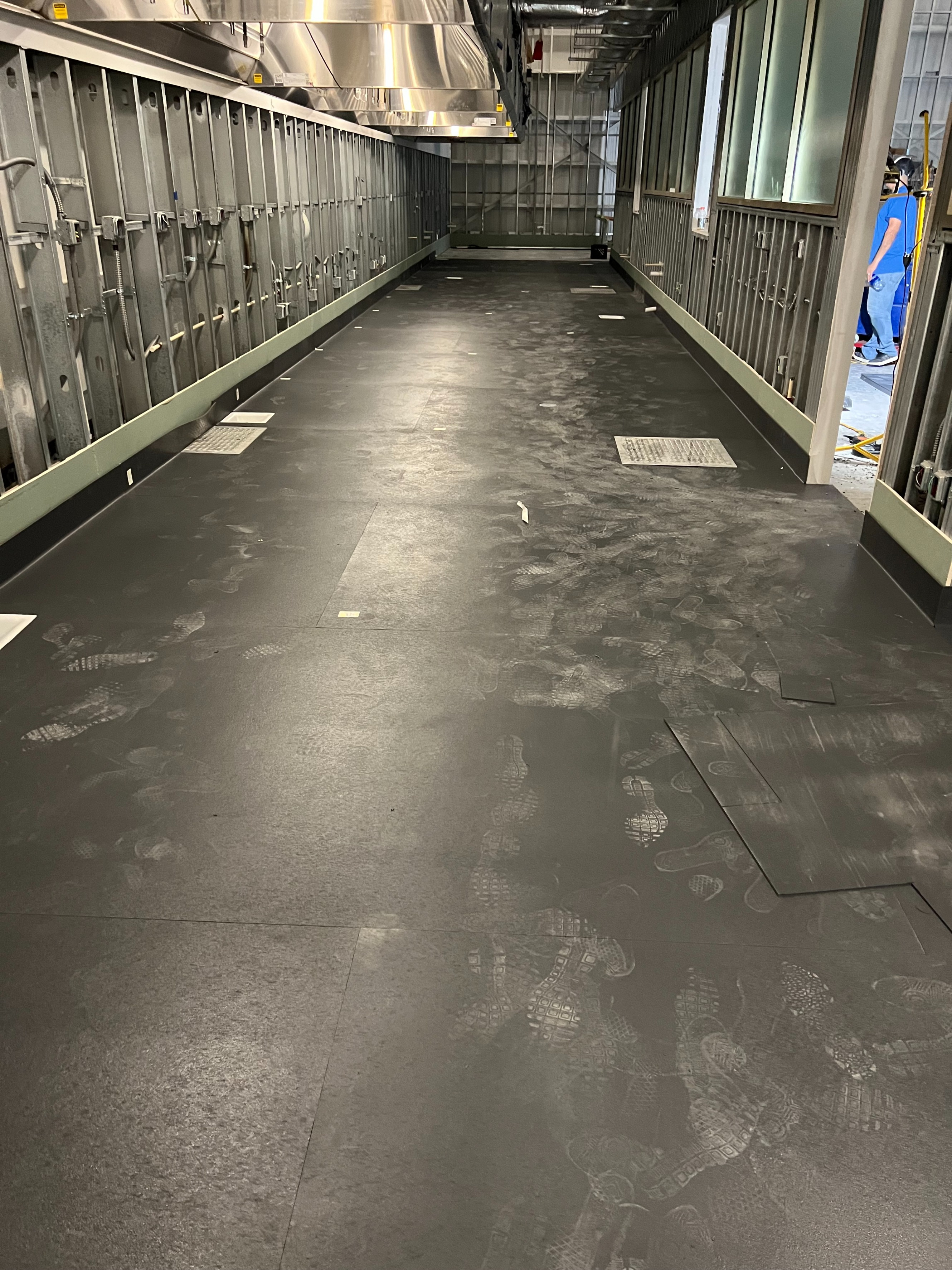 Before and after Eco-Grip flooring installation